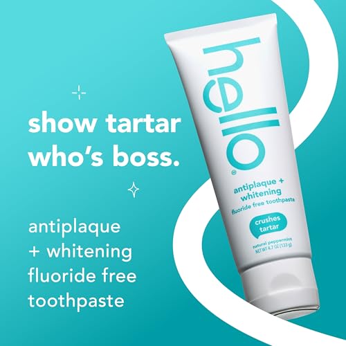 Antiplaque and Whitening Fluoride Free Toothpaste for Teeth Whitening, Coconut Oil and Tea Tree Oil, Natural Peppermint