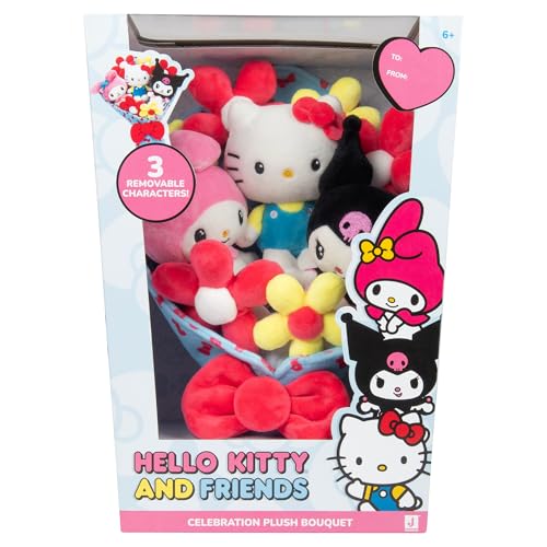 Hello Kitty and Friends 12-inch Plush Officially Licensed Sanrio Gift for Kids - Birthday Party Favor - 9 Plush Included