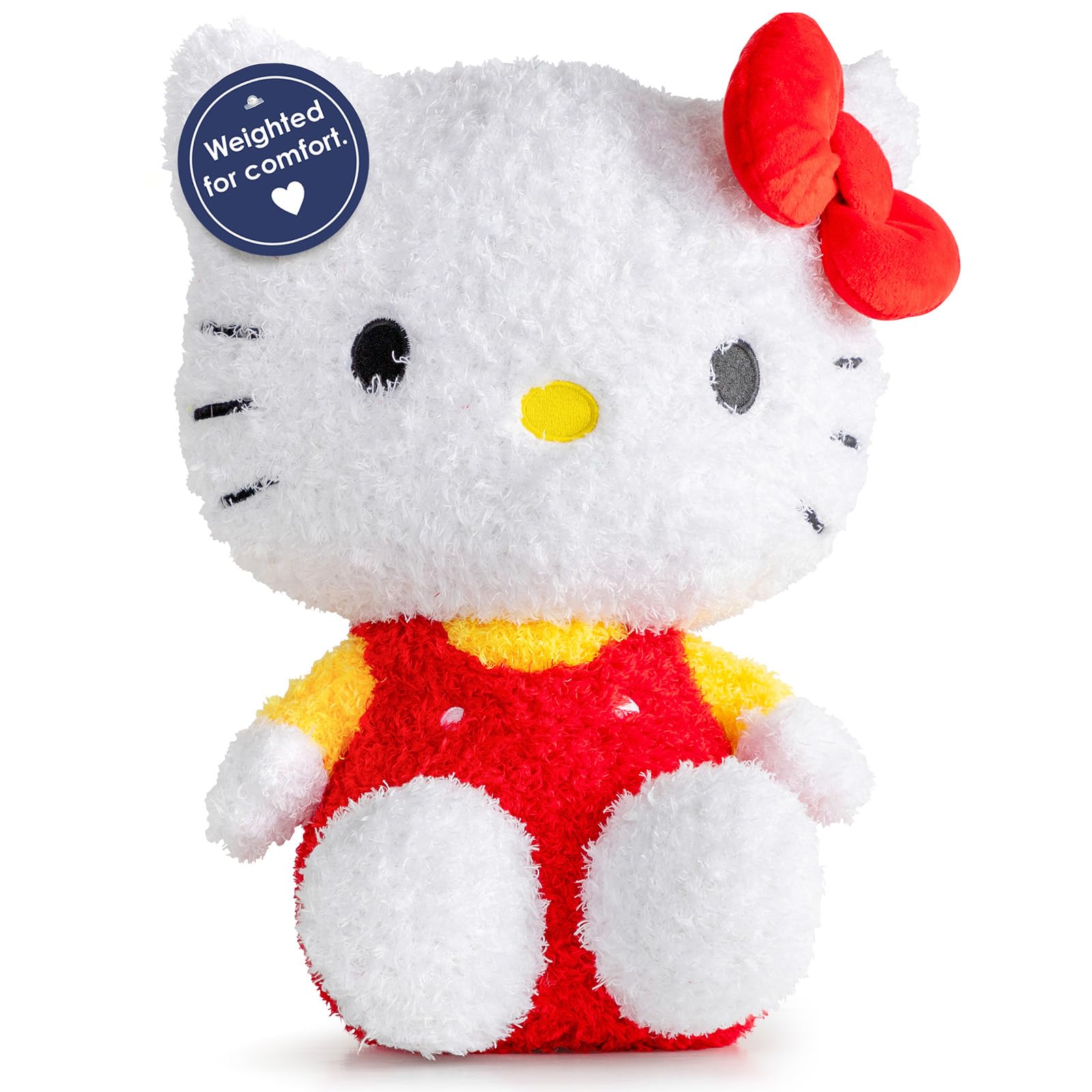 Jay Franco Weighted Hello Kitty Red Dress Fuzzy Plush Pillow Buddy for Kids - Perfect for Stress Relief and Comfort - O