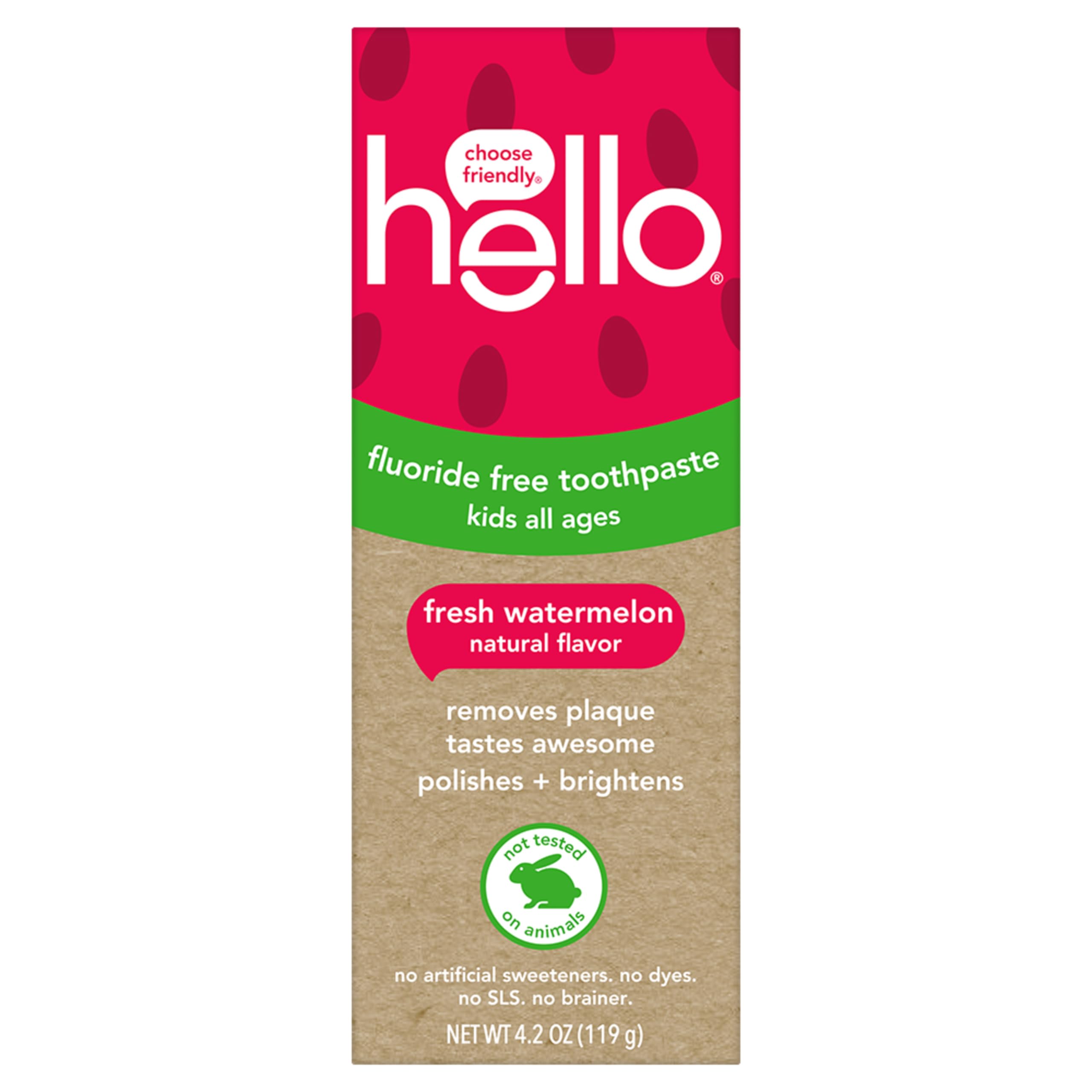 Hello Fresh Watermelon Fluoride Free Kids Toothpaste, Safe for Daily Use, Preschool & Toddler
| Hello Fresh Watermelon