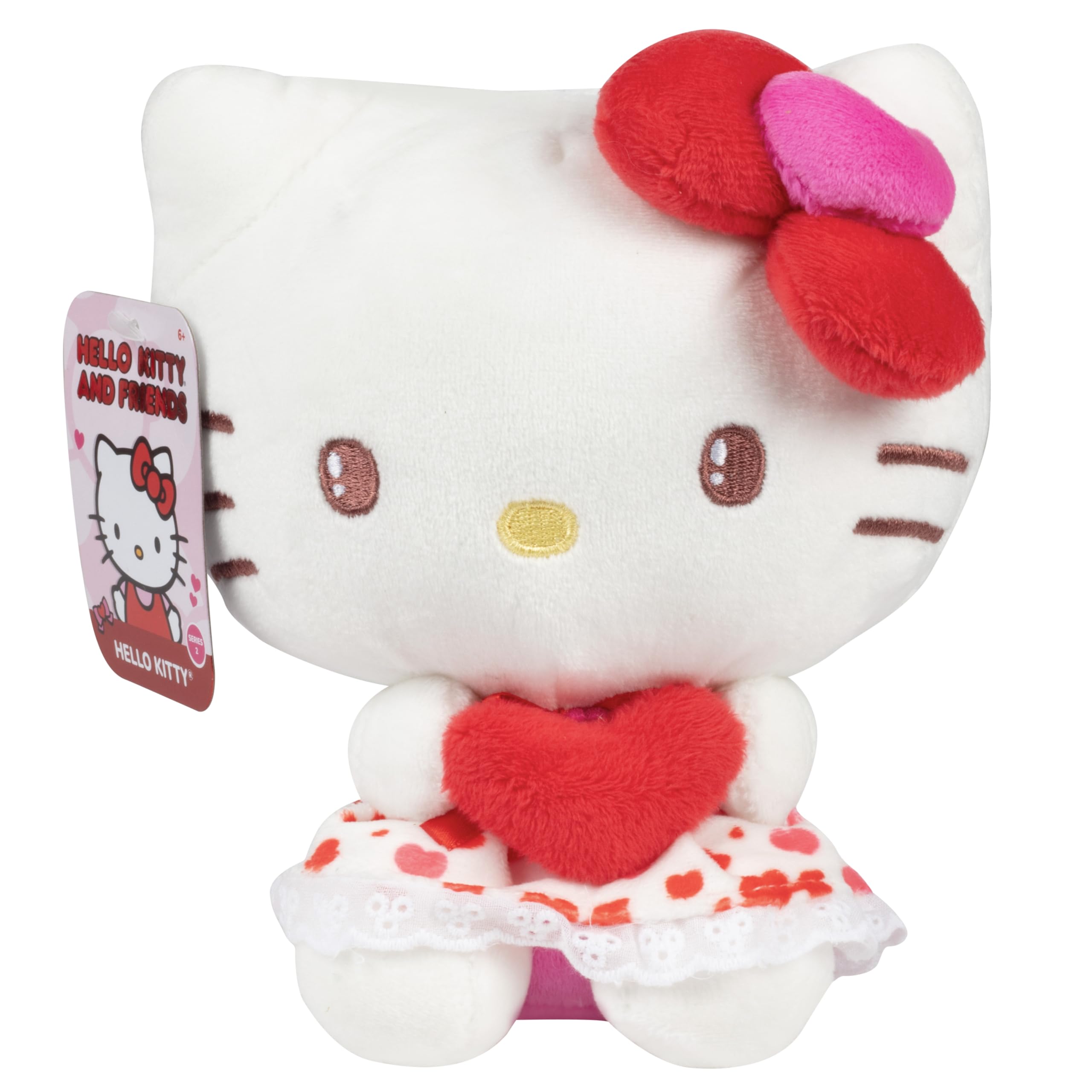 Hello Kitty and Friends 8" Plush w/Heart Accessory - Officially Licensed Sanrio - Cute Soft Doll Stuffed Animal Toy - Pe