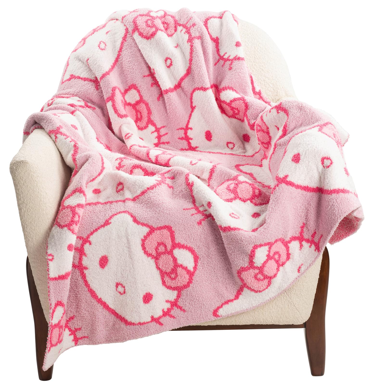 Hello Kitty Feather Knit Fluffy Throw Blanket - Super Soft Pink Fuzzy Blanket Measures 50 x 60 Inch - Cozy Bedding
Jay F